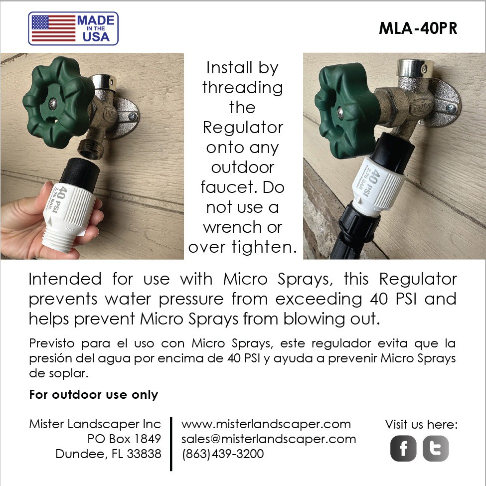 Picture of 40PSI Regulator - (Replaces the MLA-58 50 PSI Regulator)